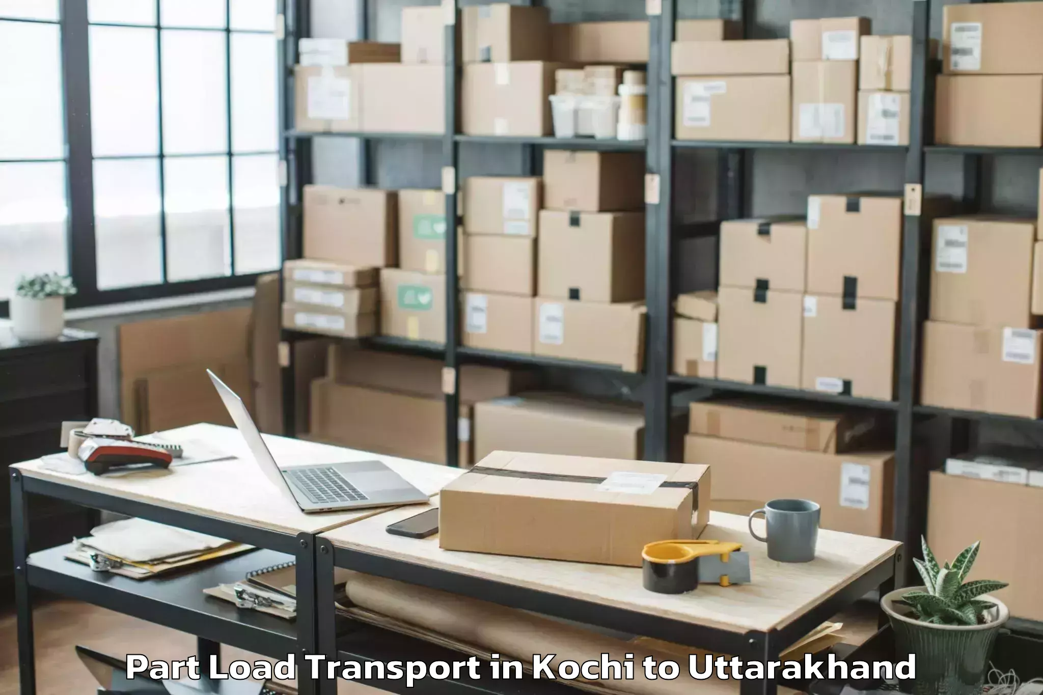 Book Kochi to Srinagar Pauri Garhwal Part Load Transport Online